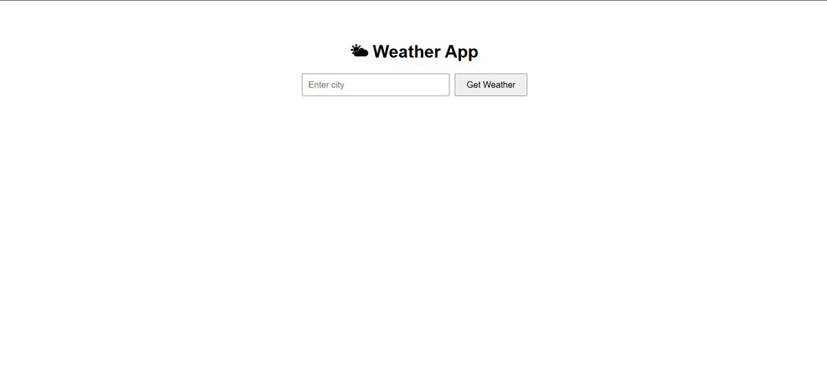 Weather App – Full-Stack Application